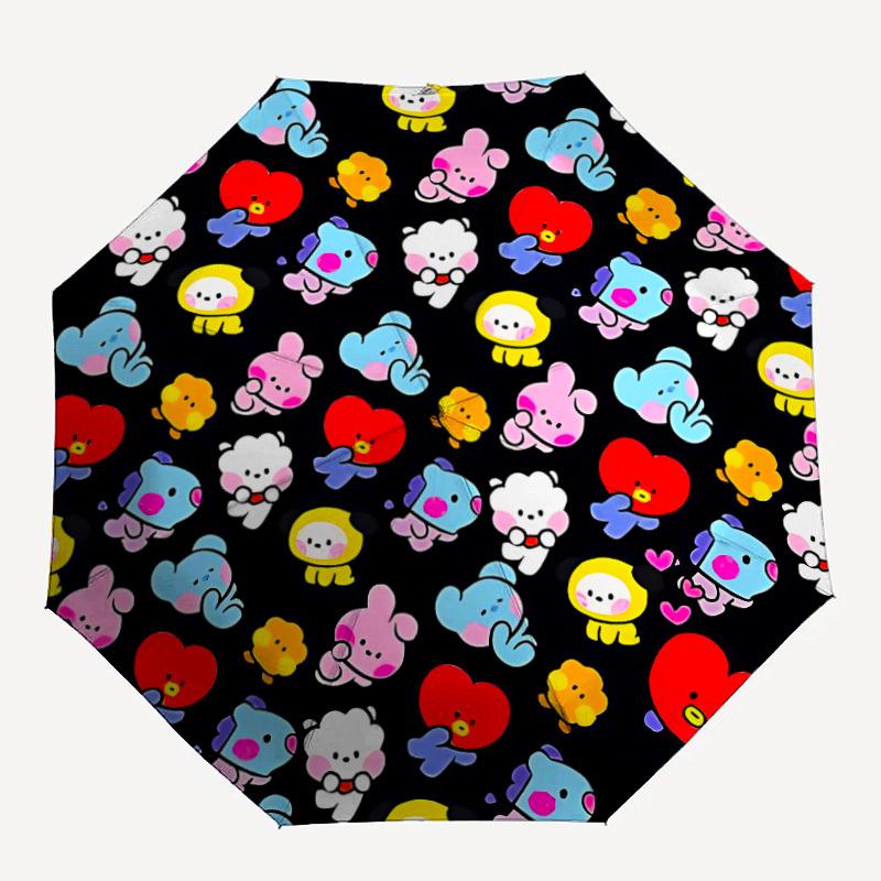 

1pc BT21 Automatic Open/close Umbrella, Portable Travel Umbrella, Everyday Use - Outdoor Accessory,Fashion Lovers yy250910157