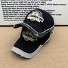 American Street Hole Cap Prohibited Zone Embroidery Badge Double-layer Splicing Old Men's and Women's Trendy Baseball Caps