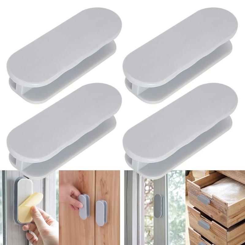 Non Perforated Window Handle 2 Cabinet Handles Toilet Lid Holder Labor-saving Auxiliary Handle Holder