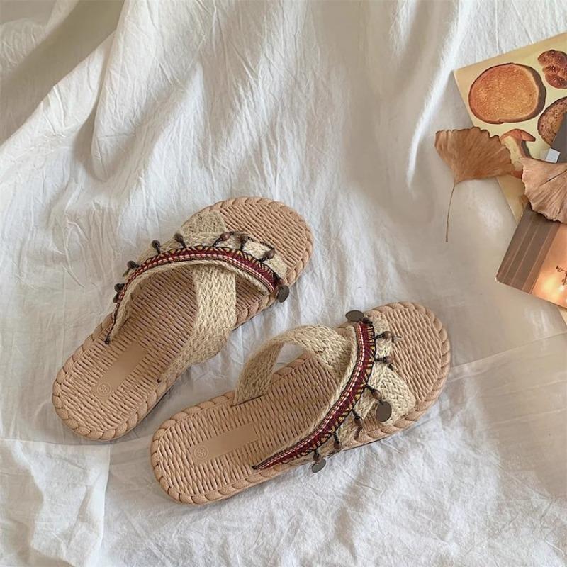 Fashion Women's Flat Bottom Fashion One Word Slippers Womens Shoes Comfort Summer Outdoor Beach Luxury Sandals Women Designers