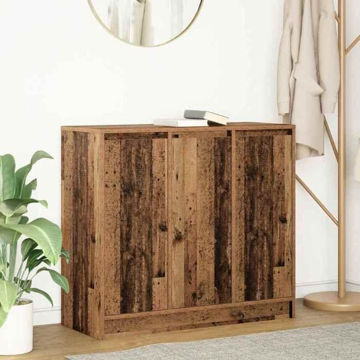 VidaXL Buffet vieux bois 85x34x76 cm bois d'ingénierie, meuble de rangement, meuble de rangement de cuisine, meuble de 861632