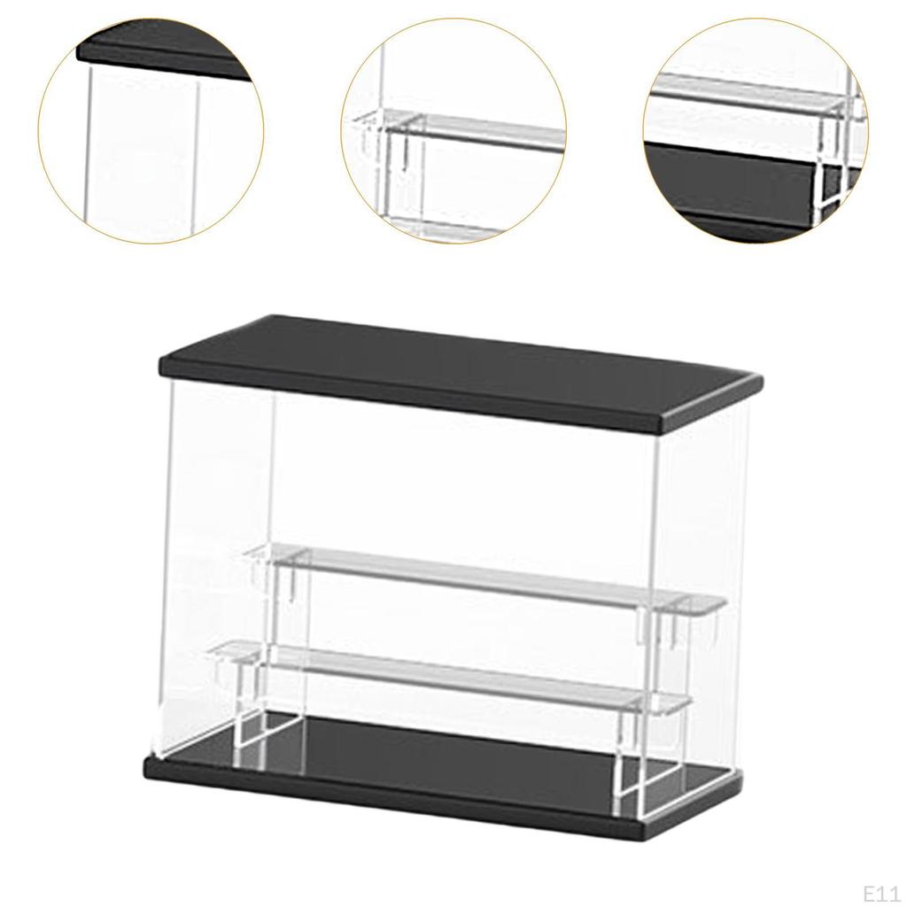 Acrylic Case for Displaying Miniature Models and Figurines, Storage Solution Home Desk