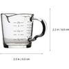 Cabilock Double Spouts Espresso Shot Glass Cup with Scale Temperature Resistant Glass Measuring Cup with Pouring Handle