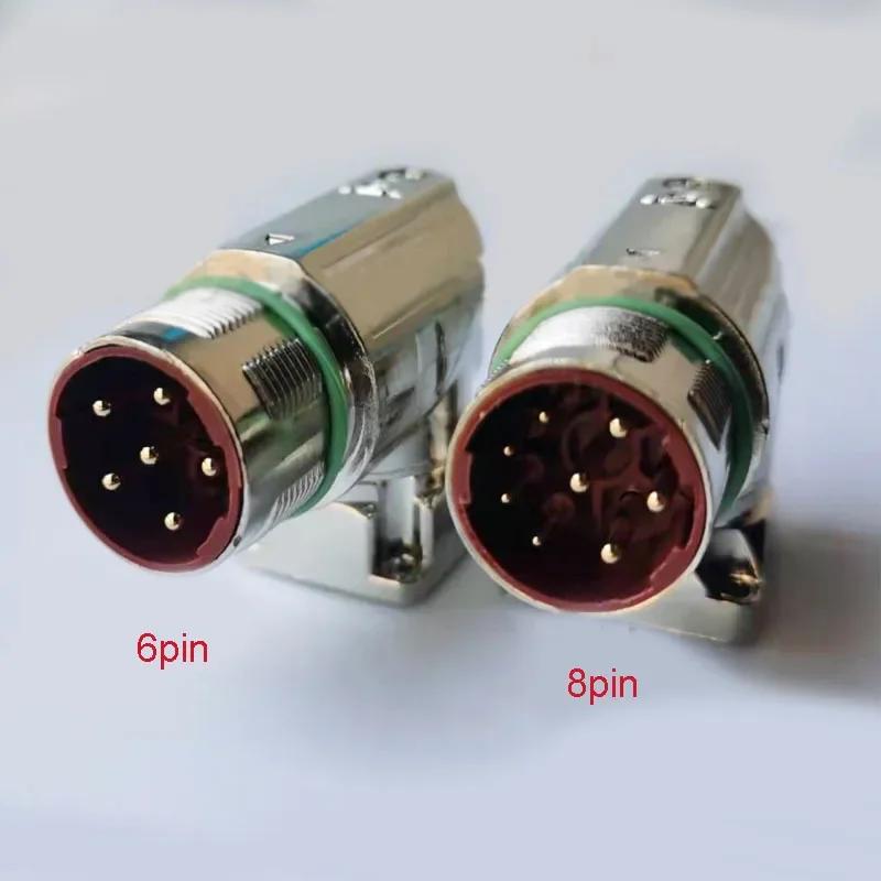 M923 Industrial Stainless M23 Encoder 6Pin 8Pin Aviation Connector Male Female Plug Socket Servo Motor Power Signal Adapter