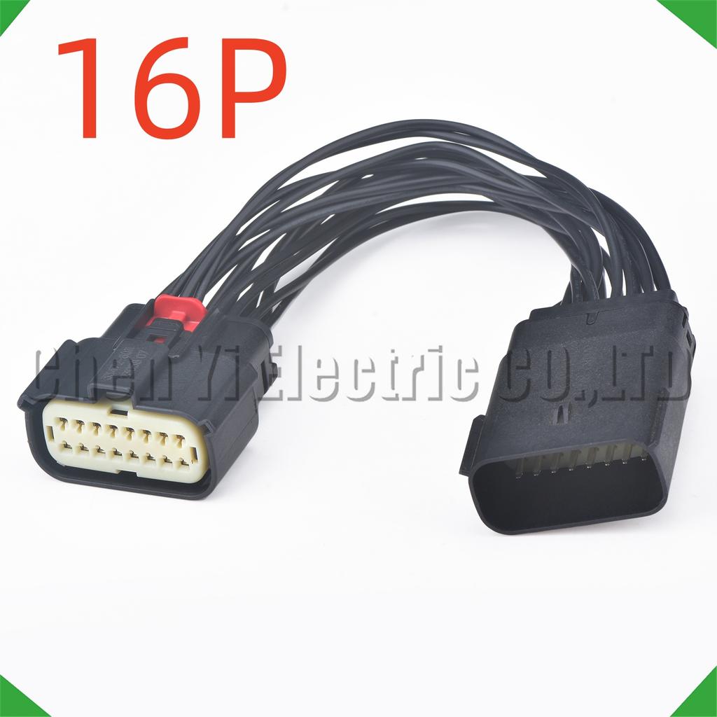 16 Pin Auto Connectors Headlight Lamp Light Wire Harness Plug 33472-1601 33482-1606 54241630 For Ford Focus GM Lincoln Dodge GMC