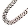 Used METAL CURB CHAIN NECKLACE Necklace Gold Plated Rhinestone Silver Used