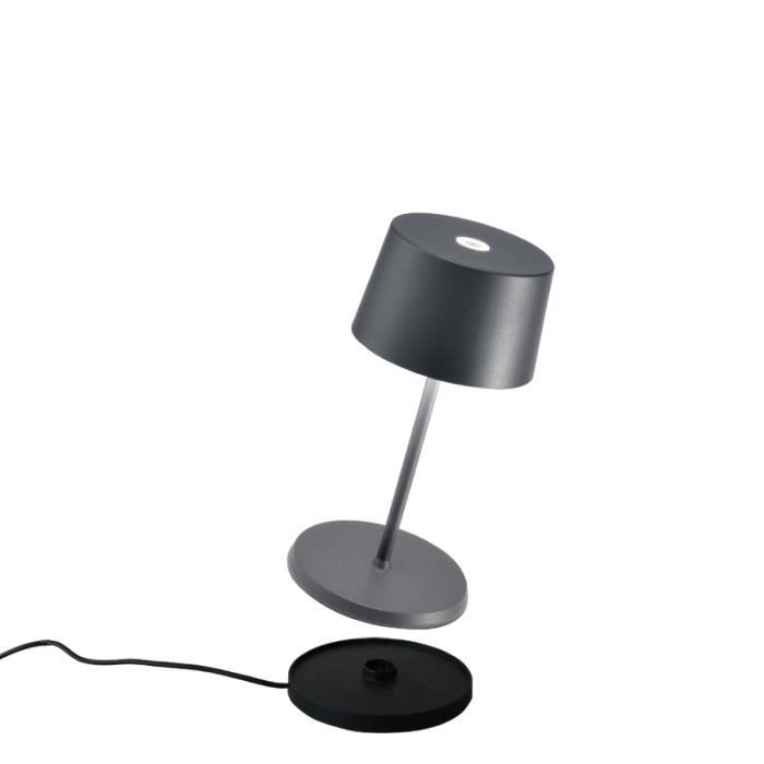 Lampe De Table - Zafferano - Olivia Pro Mini - LED Dimmable - Rechargeable - IP65 - 22 Cm