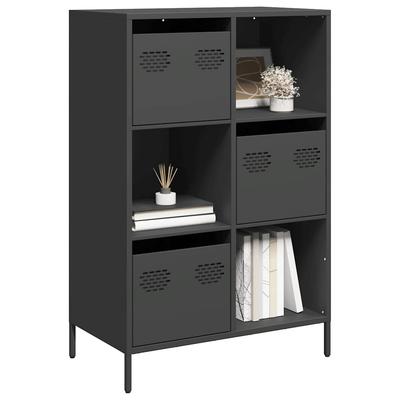 Vidaxl Szafka, Czarna, 68X39X103,5 Cm, Stal