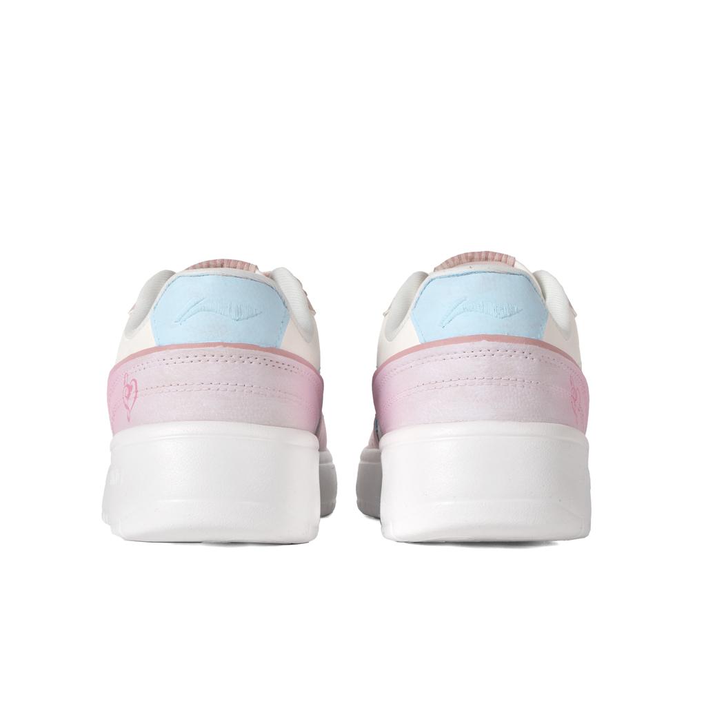 Li Ning Sourdough Synthetic Leather Slip Resistant, Abrasion Resistant, Breathable Low top Skateboard Shoes Women's AGCU112-1(Team186-)