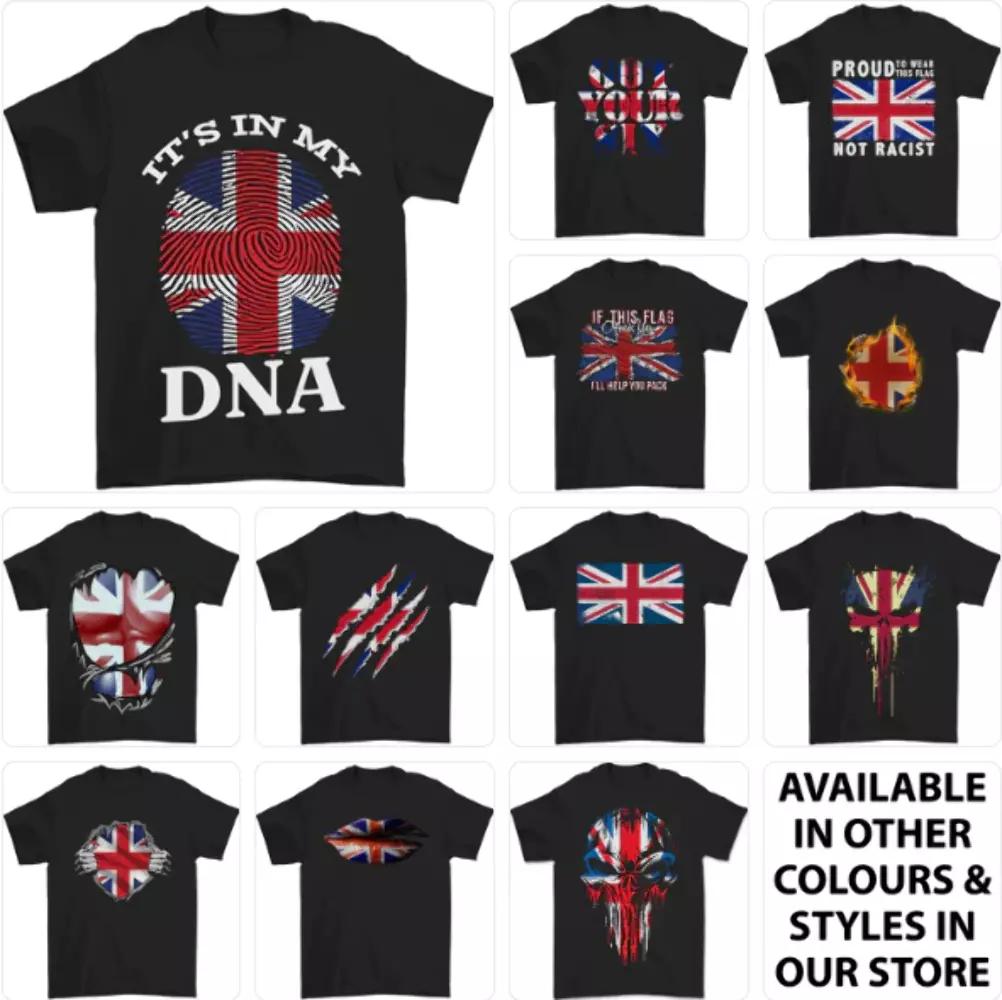 Union Jack T-Shirt Great Britain tops tee tshirt British UK 1 100% cotton