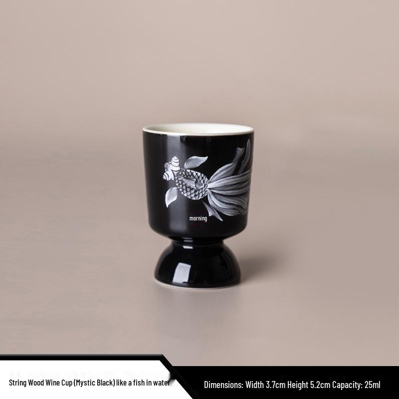 Colorful Glazed Ceramic Baijiu Cups: Creative One-Sip Toast Glasses for Home Use.