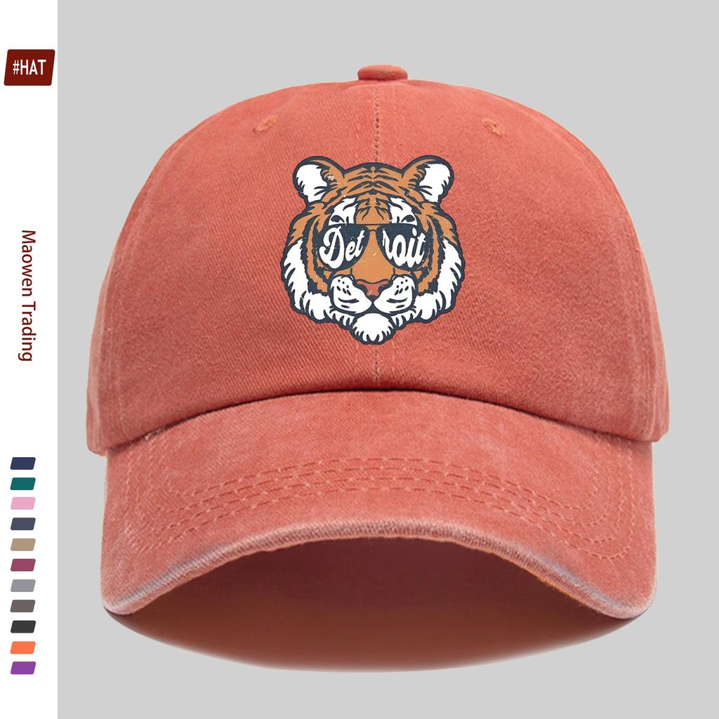 pc Tiger Retro Mascot Pattern Printed Baseball Cap Spring Summer Suitable Sun Hat Comfortable Lightweight Decorative Hat Adj