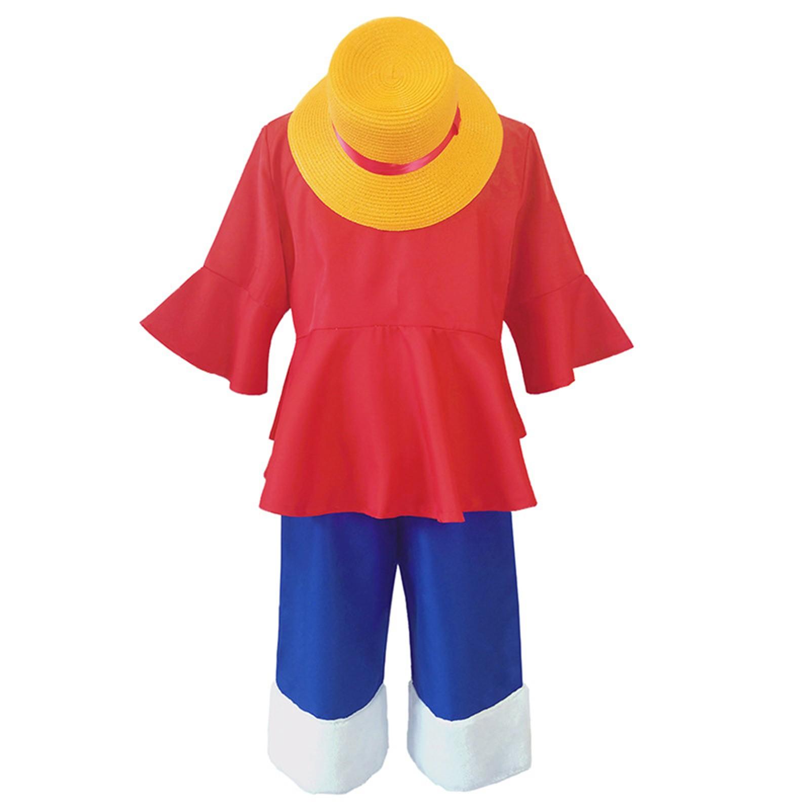 

Anime Piece Cosplay Monkey Costume D. Luffy Halloween Clothes Costume XXL красный