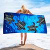 Anker gestreiftes nautisches Strandtuch Mikrofaser Schnelltrocknend Saugfähig Leicht Blaues Handtuch für Strand Pool Urlaub Reisen