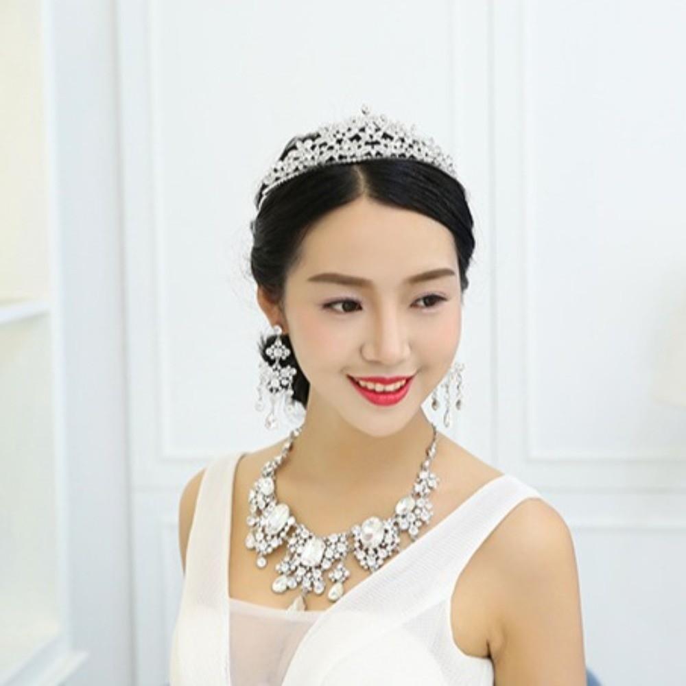 Baroque Women's Wedding Jewelry Set Rhinestone Rhinestone Jewelry Set  Lady