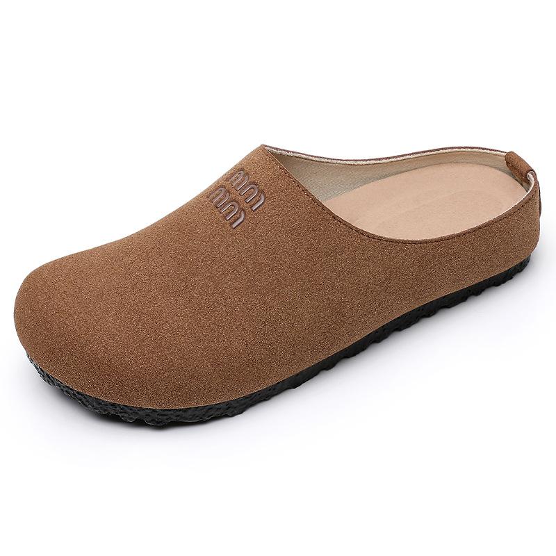 

Женские удобные мюли-шлепанцы с анатомической стелькой и поддержкой свода стопы, замшевые мюли без задника, повседневная обувь 2025 38 верблюд