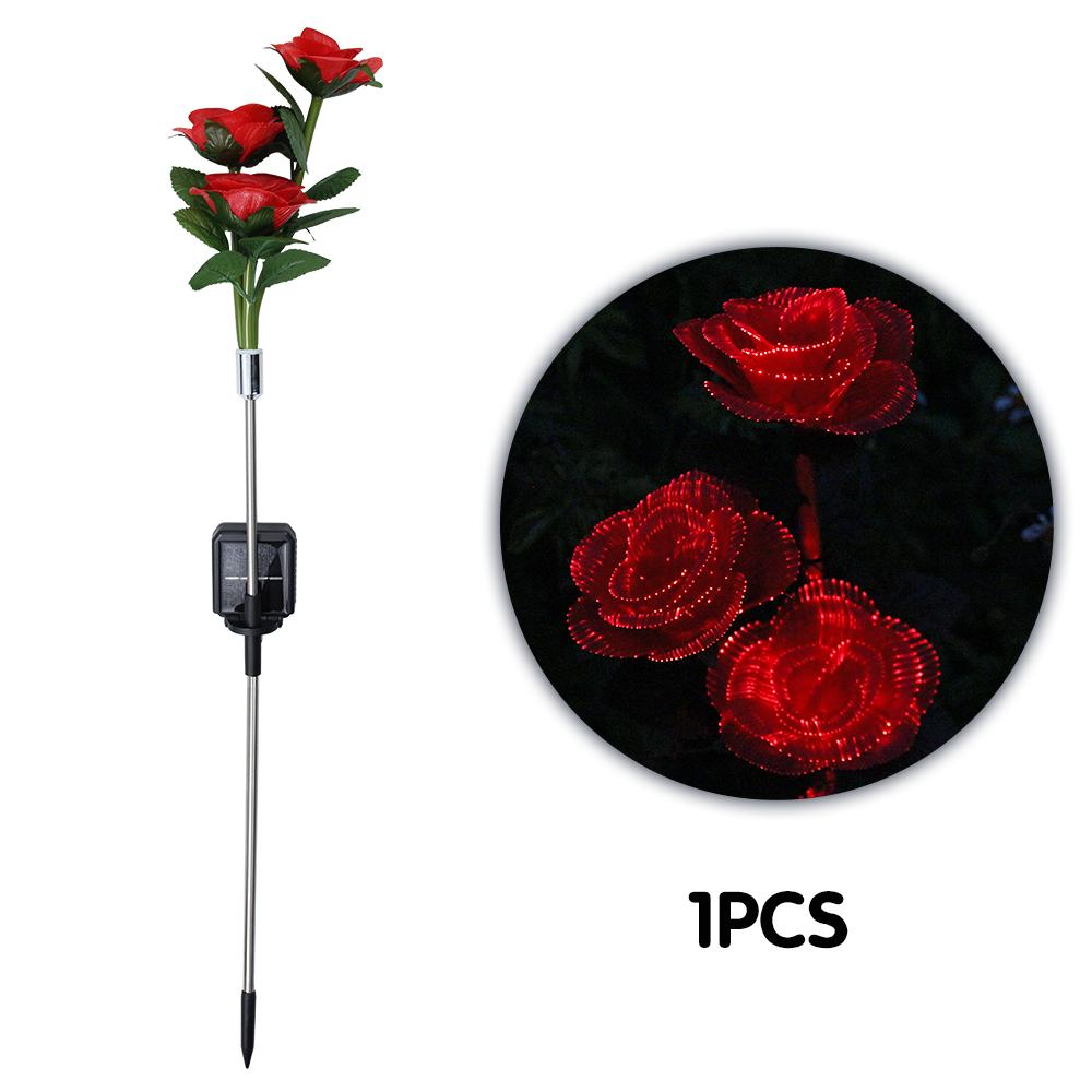 

Solar Rose Flower Lights Garden Decorative Lights Waterproof Outdoor Patio Yard Walkway Lamp Garden Decoration Stake Lights