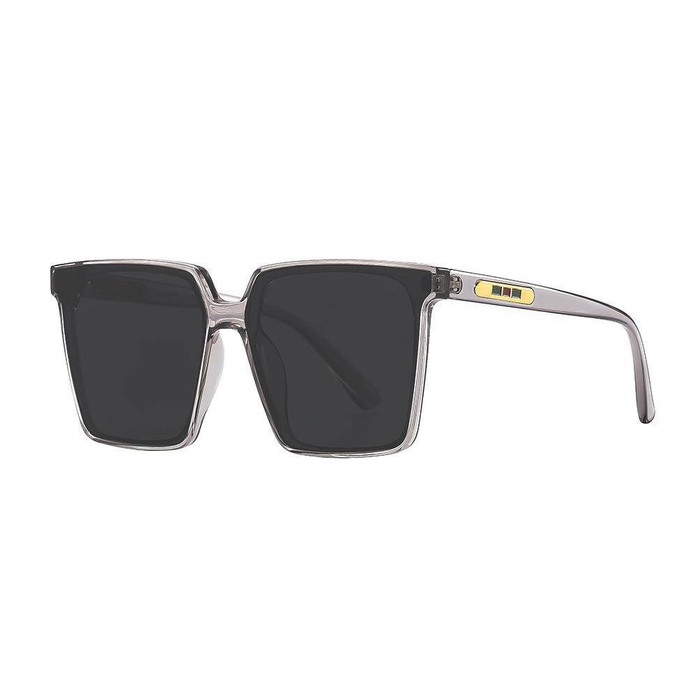 Korean Style Unisex Large Frame Square Sunglasses with Face-Slimming Sun Protection In Stock
