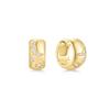 Ania Haie Gold Space Chunky Hunger Hoop 925 Silver Earrings E066-09G