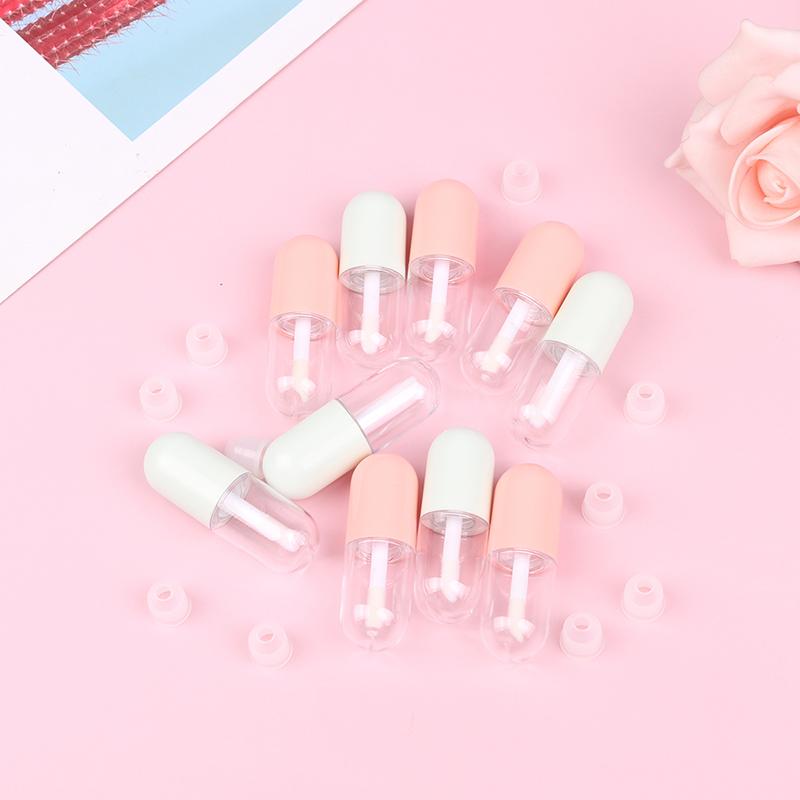 10 Stück 5 ml Lipgloss Lipglanz Tube Mini Niedliche Kapsel Lippenstift Tube Leere Lipgloss Tube DIY Kosmetikbehälter
