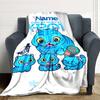 Custom Name Blue Tiger Hat Party Blanket For Couch Bed Plush Cozy Fuzzy Blanket Super Soft Warm Blankets For Fall And Winter 0916193