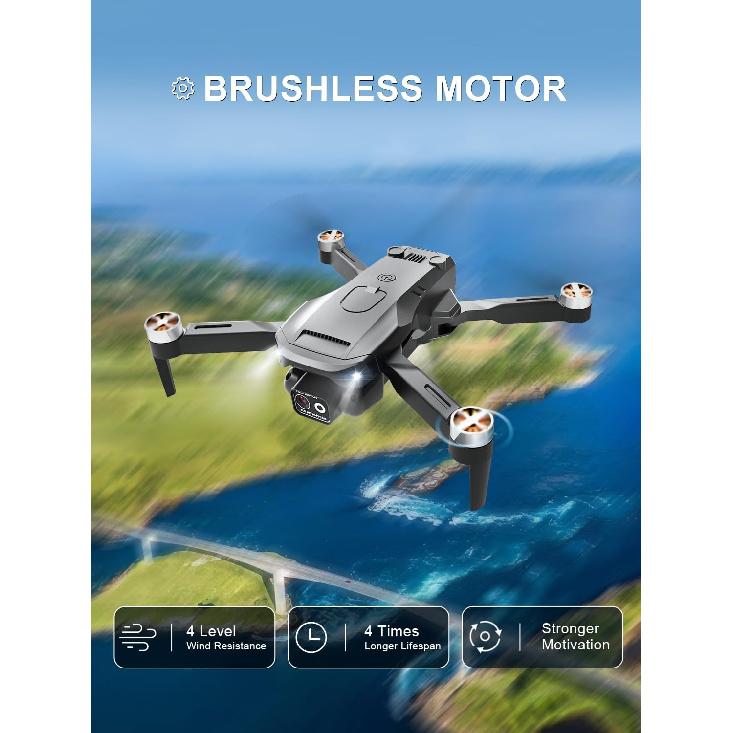 Foldable Brushless Drone with 4K HD Camera for Adults, RC Quadcopter, 30 Minutes Flight Time, One Key Take Off/Land,Altitude Hold,360° Flip with