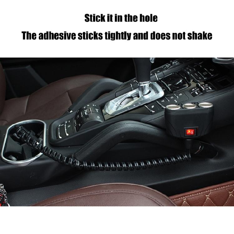 3 Socket Car Charger Adapter Charging Adapter Adapter Socket Splitter Outlet Car Charger with Secure Lock for Phone