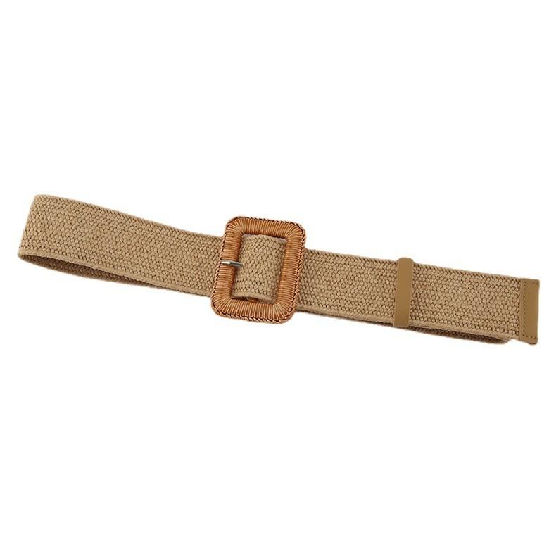 Waist Weave Rope Square Buckle Women Belt Dress Long Shirt Decorative Belts