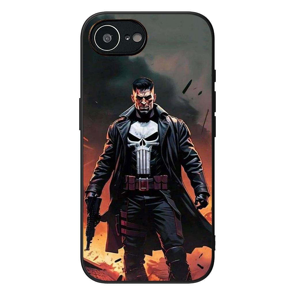 

Phone Cover The Marvel Punisher Skull for Apple iPhone 17 16 Plus 13 12 Pro Max Mini X XR ProMax 16E 15+ 16Plus Air Soft Case iPhone 12 Pro