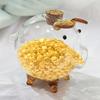 Sparschwein kawaii Aufbewahrungsboxen in Schweineform Mehrzweck-Mini-Vorratsglas-Organizer Transparente Aufbewahrung Gold-Sparflasche