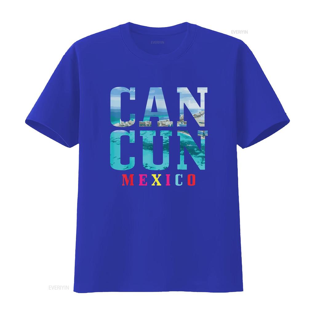 Womens Cancun Mexico Beach Summer Vacation Souvenir T Shirt vintage Washed Stretched graphic Soft Slightly Unisex Breathable
