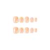 Tri-Color French Style Removable Nail Tips with Floral Stickers (Orange, Yellow, Purple)