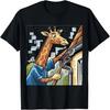 Smilefuntees Giraffe Cleaning Gutters Satire T-Shirt