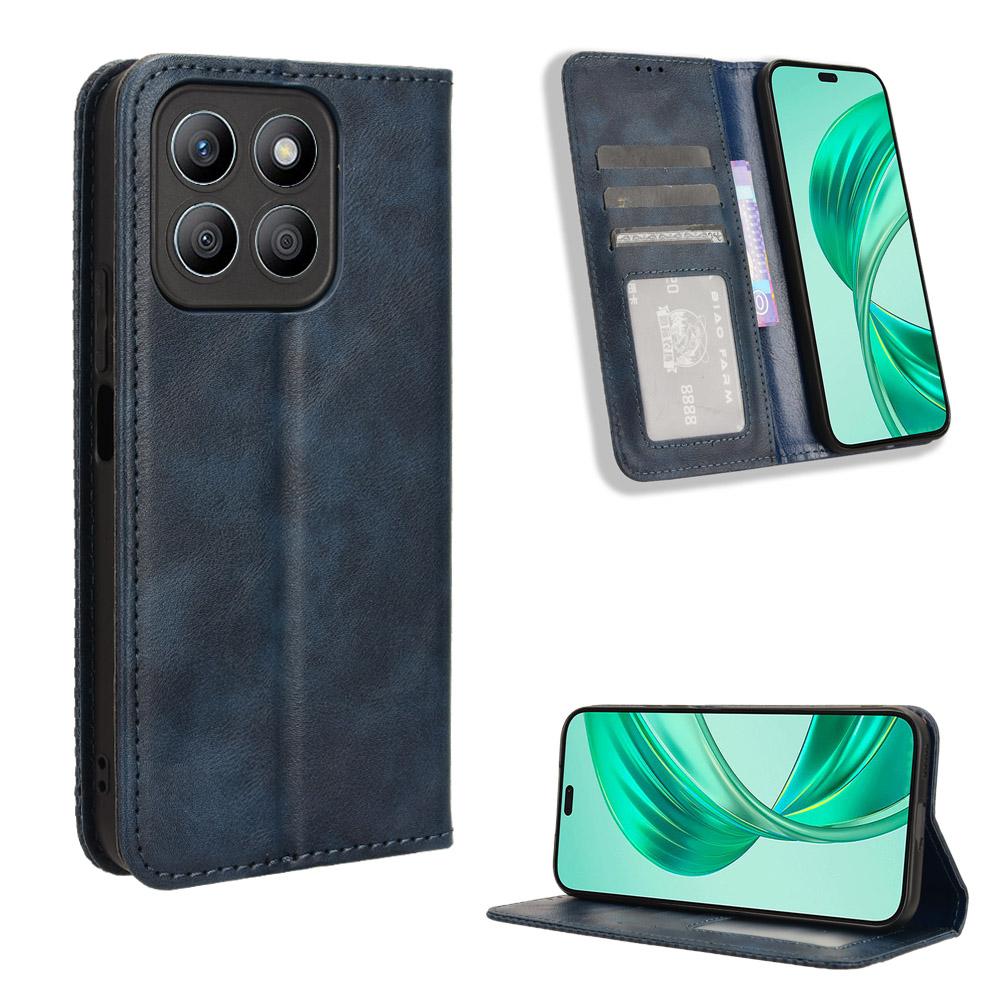 Leather Flip Cases For Honor X8C Leather Case [Flip Vintage Leather] Wallet Shockproof Durable Retro Flip Covers