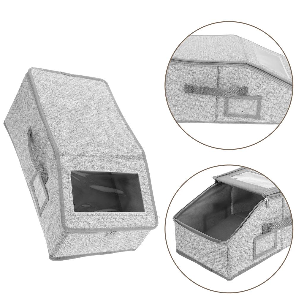 Stackable Hat Container Ventilated Cap Organizer Baseball Cap Organizer with Transparent Window Dust-proof Hat Storage for Caps