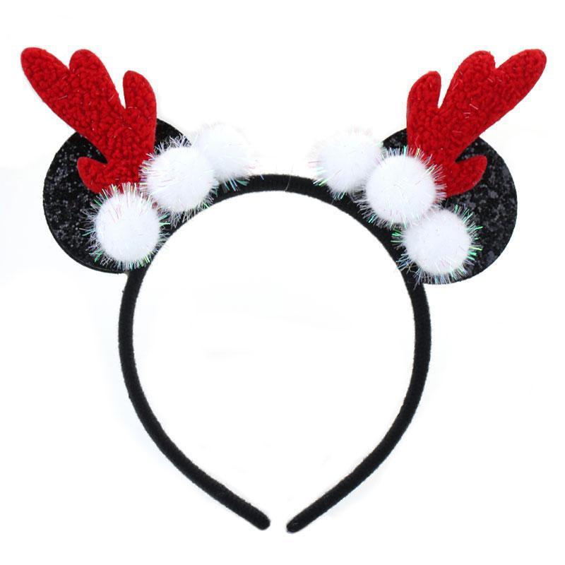 Cute Plush Antler Headband For Christmas Dress-up Wholesale Cosplay Props For Women Plush Handmade Colors 1 2 3 4 5)