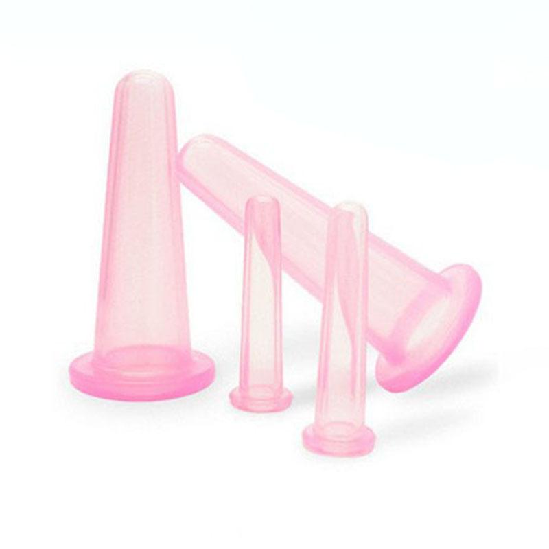 Silikon Vakuum Schröpfen Massage Gläser Anti Cellulite Massage Gesichts Saugnäpfe Gesicht Hals Lift Haut Schaben Guasha Anti Falten