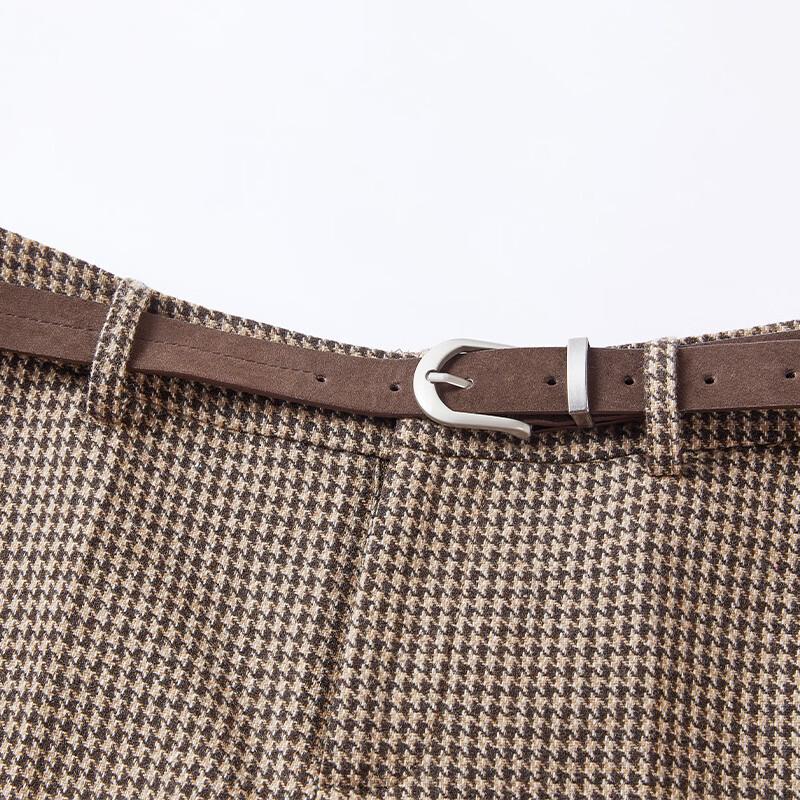 Xiangying Women's Wool Blend High-Waist A-Line Shorts