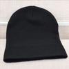 Big head circumference solid color thread hat Big head monochrome knitted hat Cotton thread men's hat Winter thermal hat
