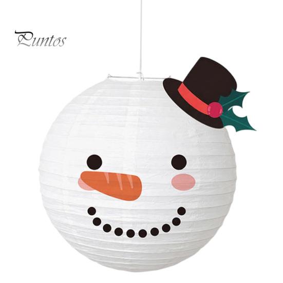 Birthday Party Decorative Props Christmas Paper Lantern, Cute Gingerbread Man Snowman Elk Pattern Ceiling Hanging Mexican Inspired Ornaments
