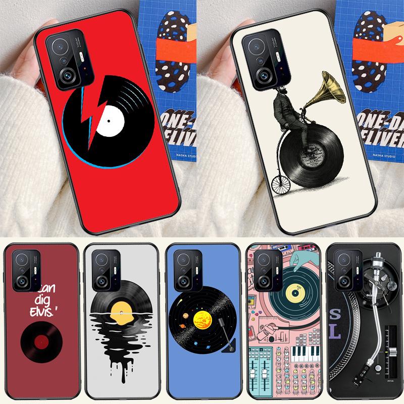 Vinyl Record Retro Case For Xiaomi 11T 12T 13T 14T Pro 13 14 15 Ultra POCO X7 Pro X3 X5 X6 M6 F5 F6 Pro Cover