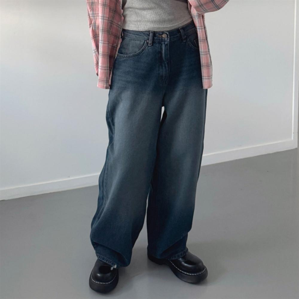 New ArrivalS Open Run Women S Balloon Wide Low riSe Non Stretch jeanS Mid Blue