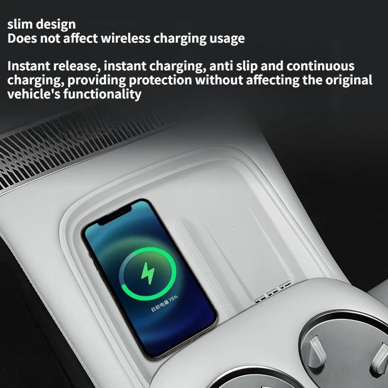 For Xpeng X9 2023-2026 Wireless Charging Pad Protective Mat Auto Pad Car Phone Auto Interior Accessories Charger Mat Non-slip