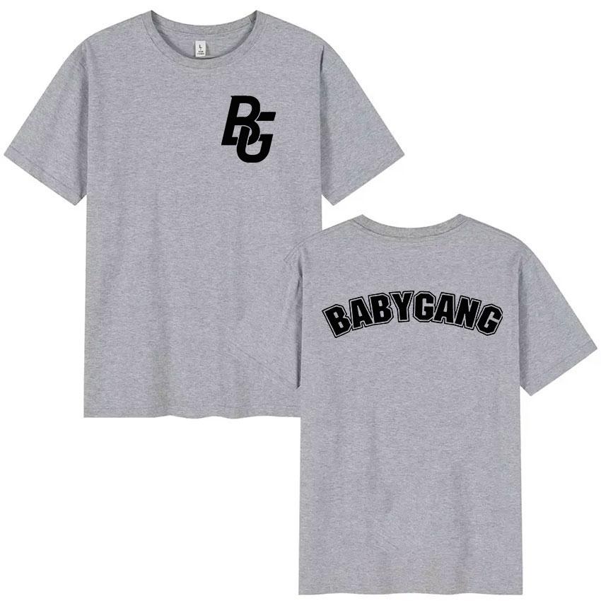 2025 Summer Rapper Baby Gang Logo Tour Album Print T Shirt Men Women Fashion Harajuku Vintage Oversized Cotton Tees Streetwear