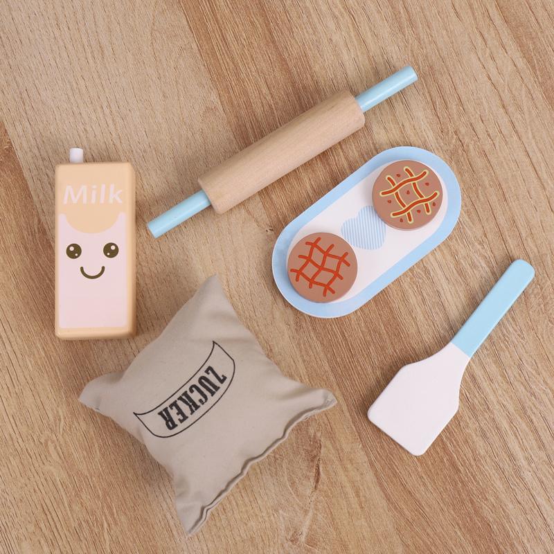 Drewniana Kuchnia Zabawka do Udawania Symulacja Drewniany Mikser do Jedzenia Zabawki Edukacyjne do Wczesnej Nauki dla Niemowląt