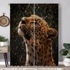 2pcs Leopard Lion Deer Pattern Curtains Decorative Window Drapes Window Treatments For Bedroom Living Room Home Decor Window
