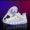 Kid's Luminous Sneaker Rubbing Shoes Children's Shoes Solid Milk Patch Charging Lamp Shoes Kids Glowing Sneakers