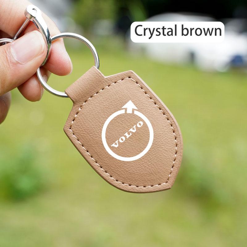 Leather Car Keychain Key Ring Pendant Lanyard For Volvo XC90 V90 V60 XC60 V40 S80 S60 S90 C40 XC40 V70 XC70 C30 C70 EX90 Rdesign CB4