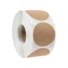 500pcs Roll Of Brown Kraft Round Craft Sticker Adhesive Labels For DIY Projects And Holiday Celebration Strong Adhesion