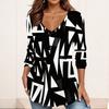 Ladies V Neck Oversized Long Sleeve Tunic Plus Size Tops For Daily Outdoor Wear